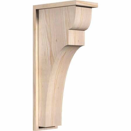 Ekena Millwork Yorktown Smooth Corbel w/Backplate, Douglas Fir, 7 1/2"W x 14"D x 30"H COR08X14X30YOR01SDF